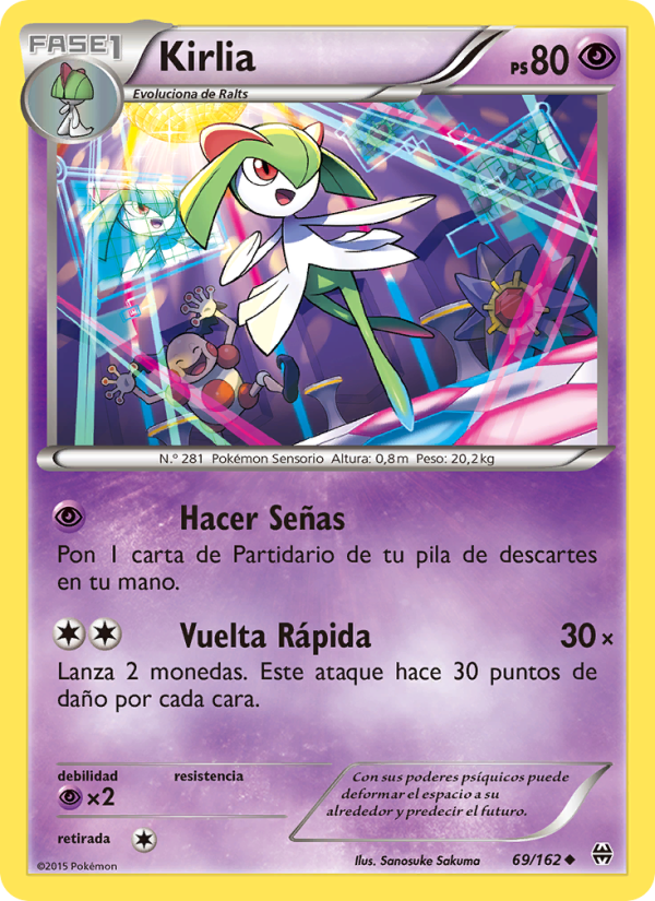 Kirlia 69 — BREAKthrough (Spanish Pokémon TCG card)