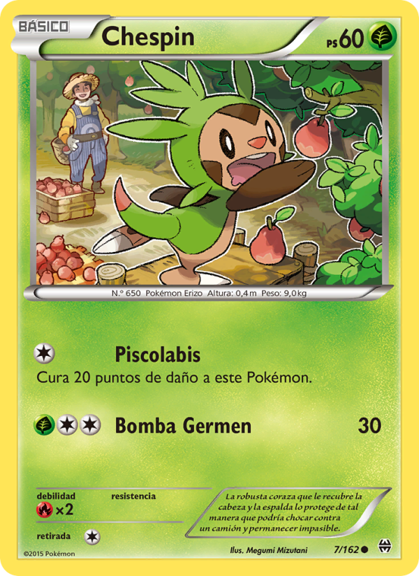 Chespin 7 — BREAKthrough (Spanish Pokémon TCG card)