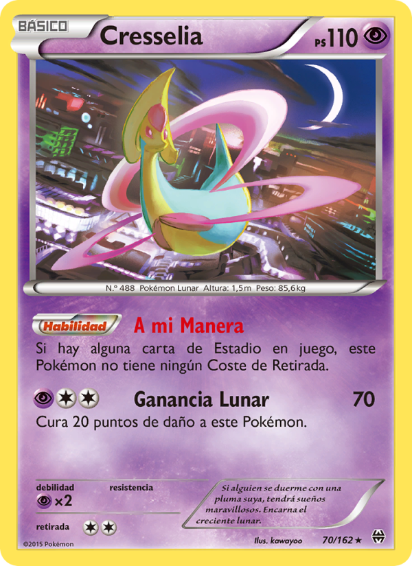 Cresselia 70 — BREAKthrough (Spanish Pokémon TCG card)