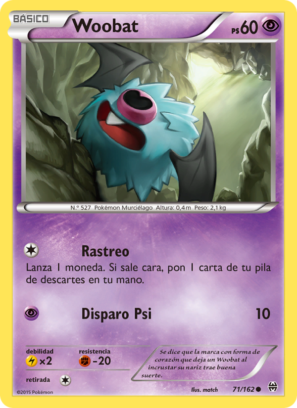 Woobat 71 — BREAKthrough (Spanish Pokémon TCG card)