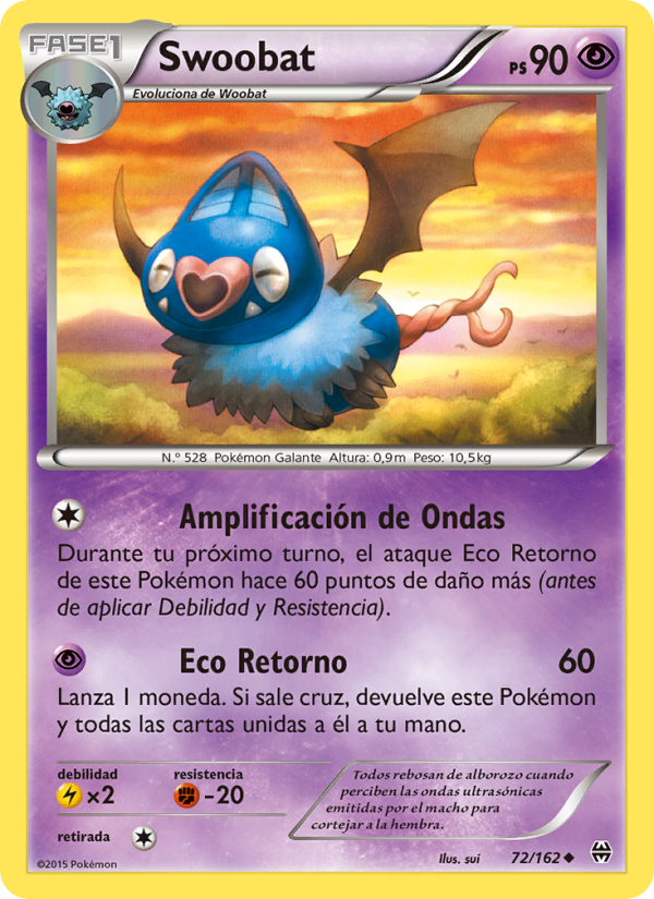 Swoobat 72 — BREAKthrough (Spanish Pokémon TCG card)
