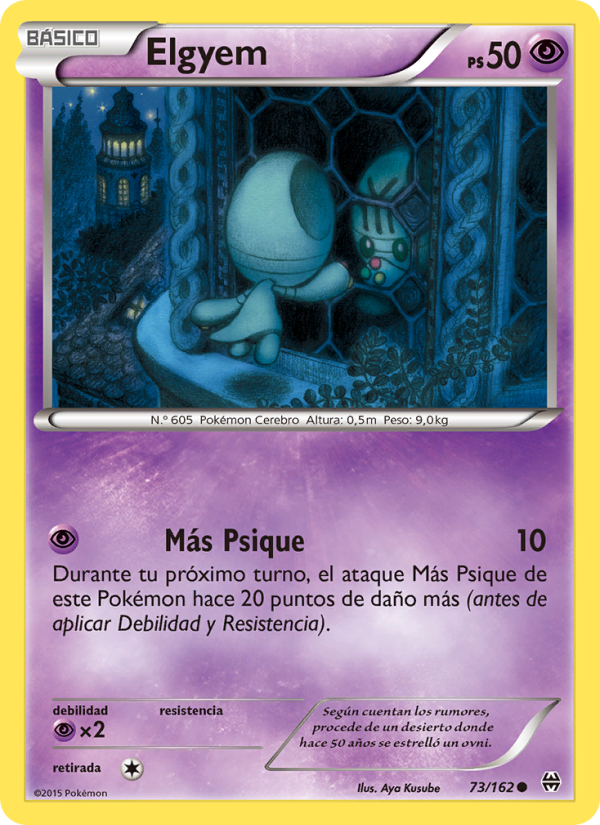 Elgyem 73 — BREAKthrough (Spanish Pokémon TCG card)