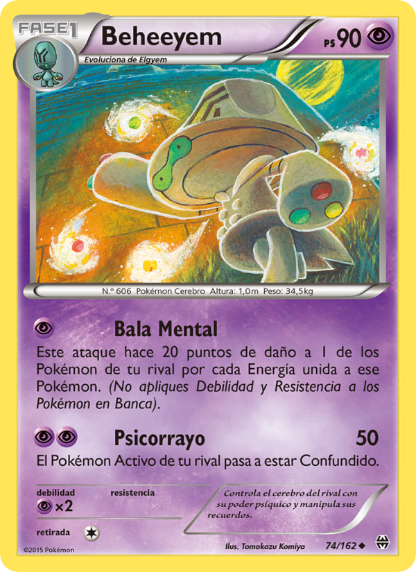 Beheeyem 74 — BREAKthrough (Spanish Pokémon TCG card)
