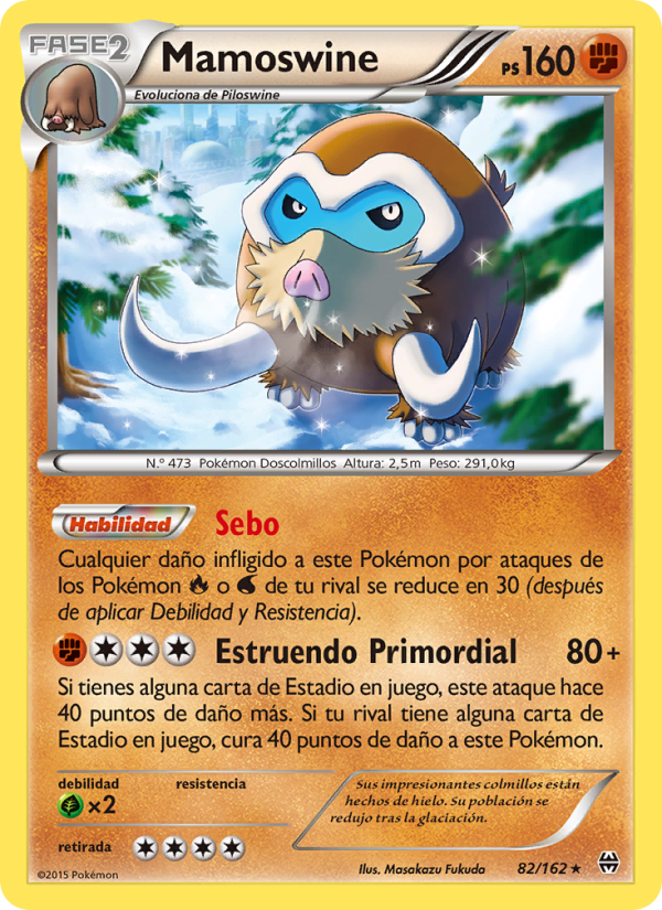 Mamoswine 82 — BREAKthrough (Spanish Pokémon TCG card)