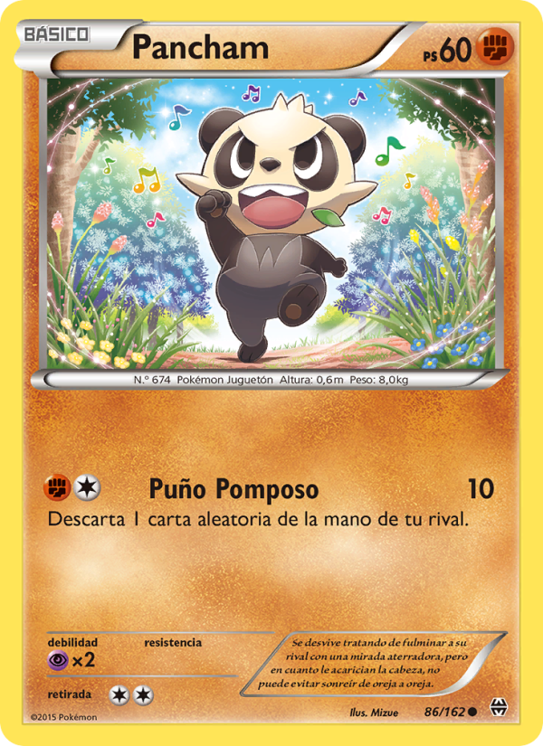 Pancham 86 — BREAKthrough (Spanish Pokémon TCG card)