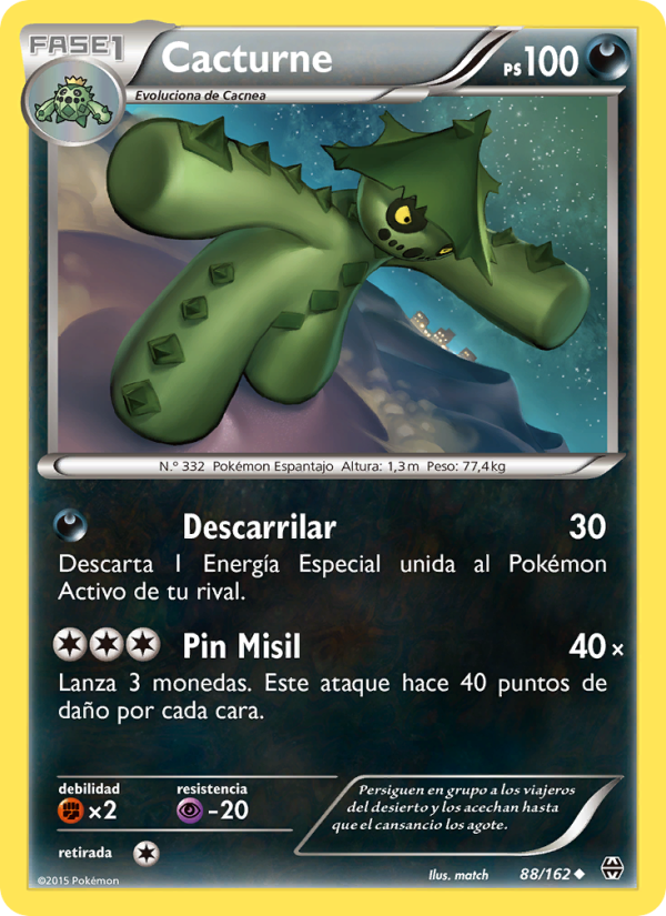 Cacturne 88 — BREAKthrough (Spanish Pokémon TCG card)