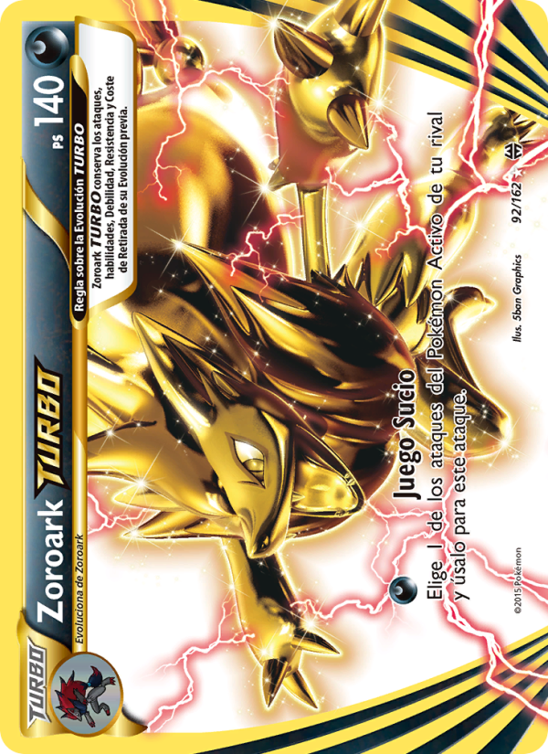 Zoroark TURBO 92 — BREAKthrough (Spanish Pokémon TCG card)