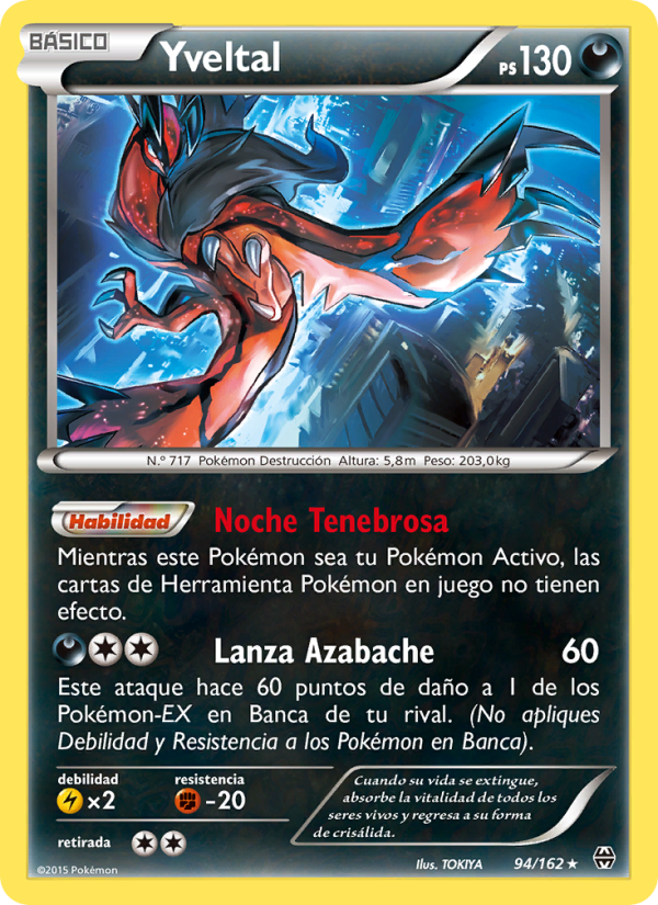 Yveltal 94 — BREAKthrough (Spanish Pokémon TCG card)