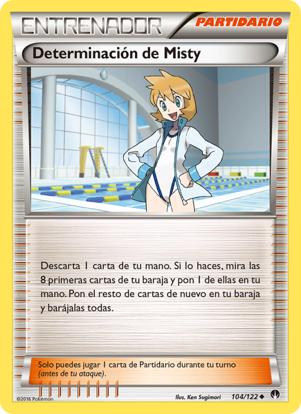 Determinación de Misty 104 — BREAKpoint (Spanish Pokémon TCG card)