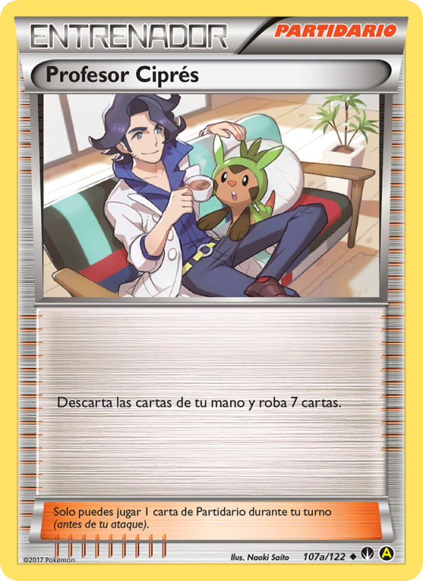 Profesor Ciprés 107a — BREAKpoint (Spanish Pokémon TCG card)