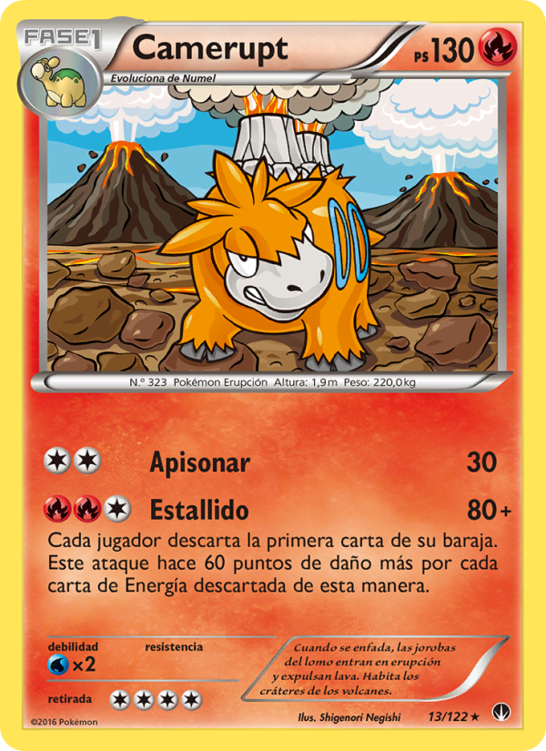 Camerupt 13 — BREAKpoint (Spanish Pokémon TCG card)
