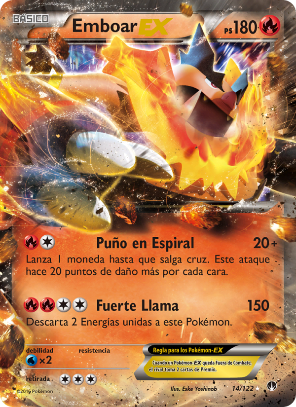 Emboar EX 14 — BREAKpoint (Spanish Pokémon TCG card)