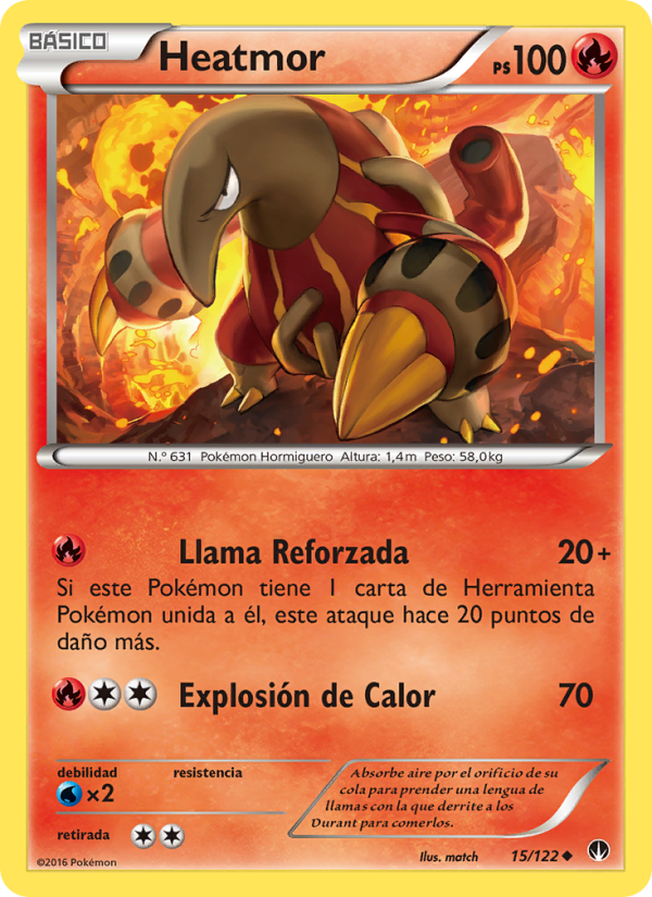 Heatmor 15 — BREAKpoint (Spanish Pokémon TCG card)