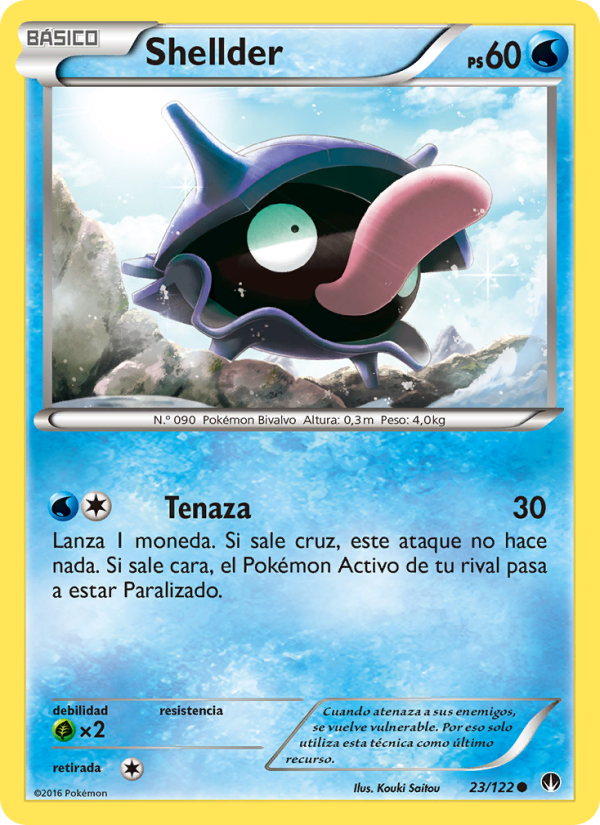 Shellder 23 — BREAKpoint (Spanish Pokémon TCG card)