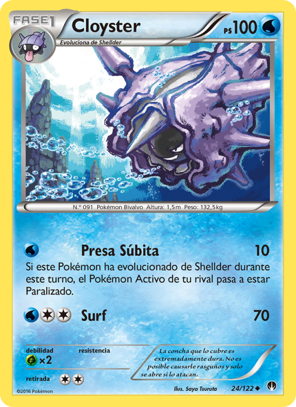Cloyster 24 — BREAKpoint (Spanish Pokémon TCG card)