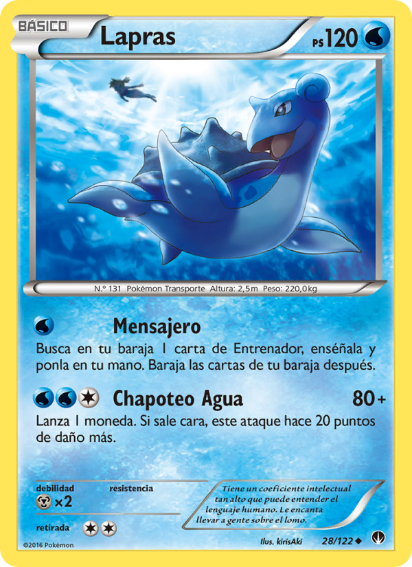 Lapras 28 — BREAKpoint (Spanish Pokémon TCG card)