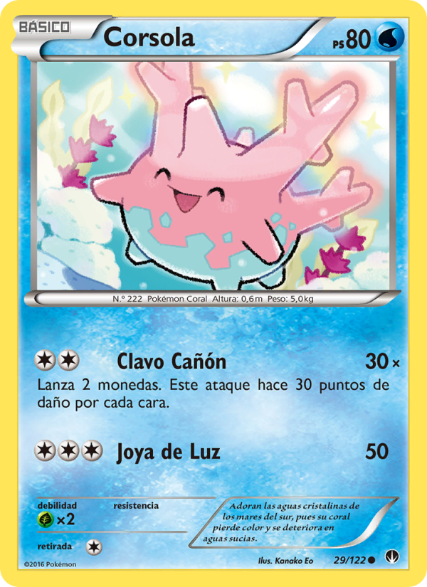 Corsola 29 — BREAKpoint (Spanish Pokémon TCG card)