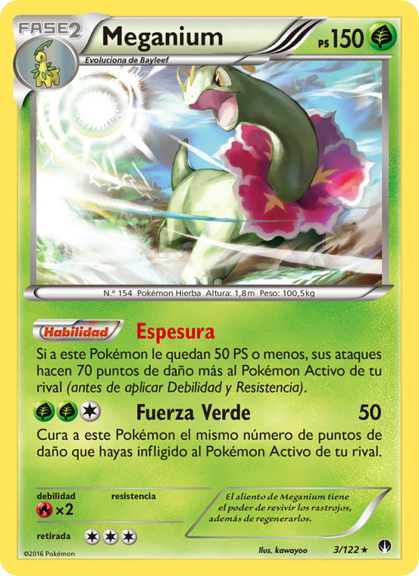 Meganium 3 — BREAKpoint (Spanish Pokémon TCG card)
