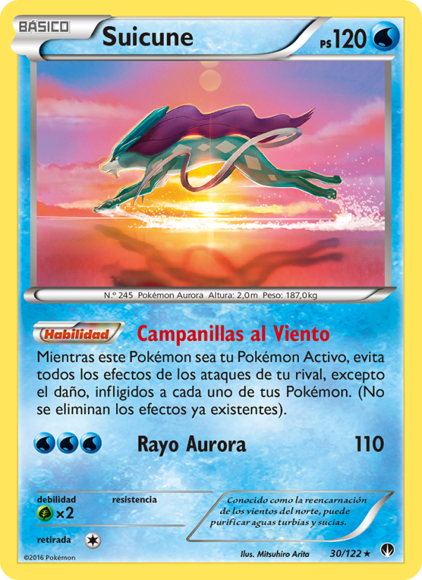 Suicune 30 — BREAKpoint (Spanish Pokémon TCG card)