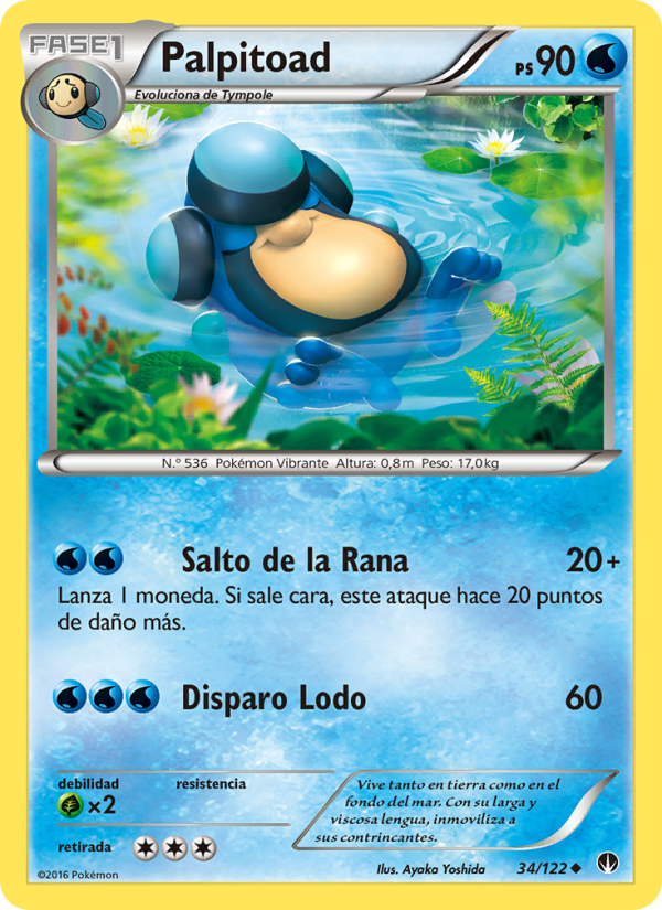 Palpitoad 34 — BREAKpoint (Spanish Pokémon TCG card)