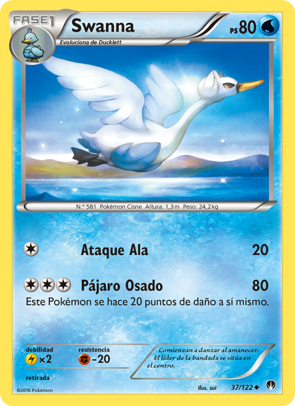 Swanna 37 — BREAKpoint (Spanish Pokémon TCG card)