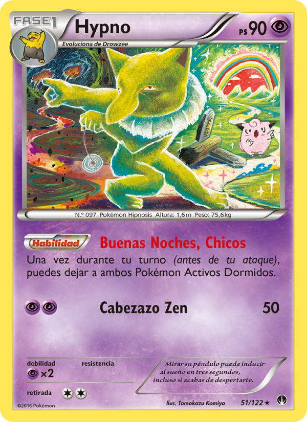 Hypno 51 — BREAKpoint (Spanish Pokémon TCG card)