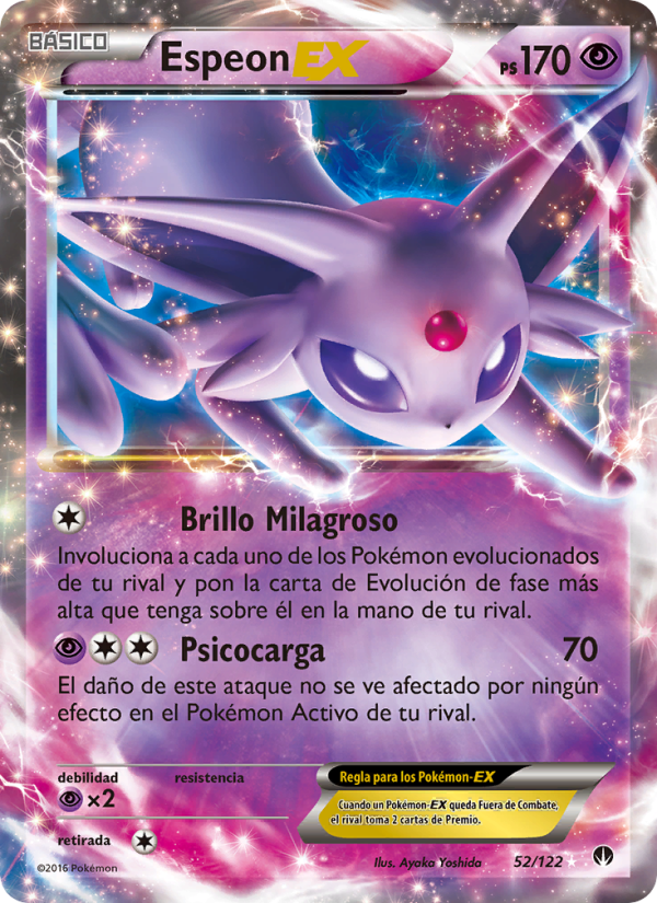 Espeon EX 52 — BREAKpoint (Spanish Pokémon TCG card)