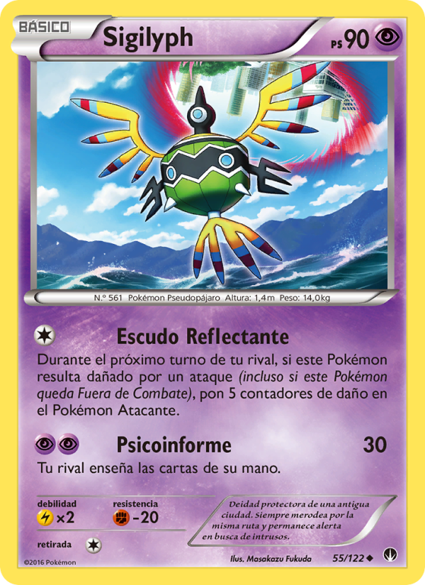 Sigilyph 55 — BREAKpoint (Spanish Pokémon TCG card)