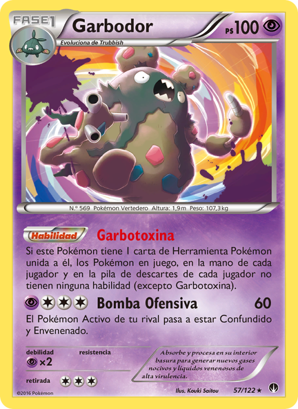 Garbodor 57 — BREAKpoint (Spanish Pokémon TCG card)