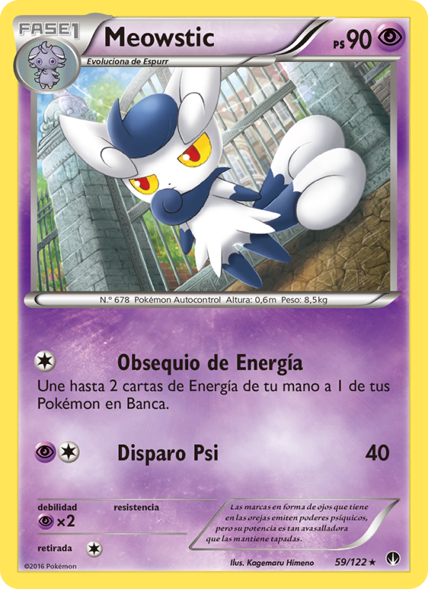 Meowstic 59 — BREAKpoint (Spanish Pokémon TCG card)