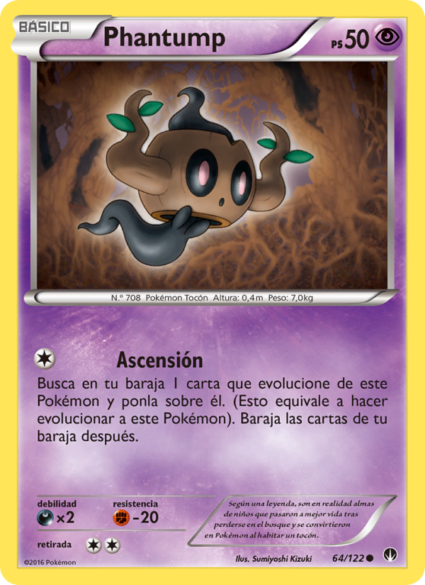 Phantump 64 — BREAKpoint (Spanish Pokémon TCG card)