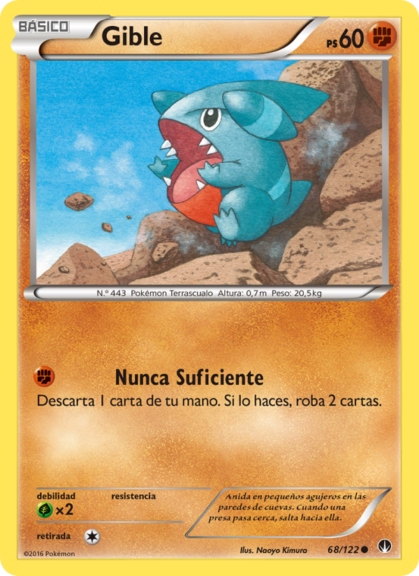 Gible 68 — BREAKpoint (Spanish Pokémon TCG card)
