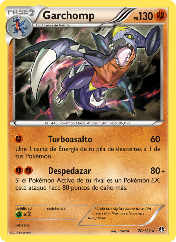 Garchomp 70 — BREAKpoint (Spanish Pokémon TCG card)