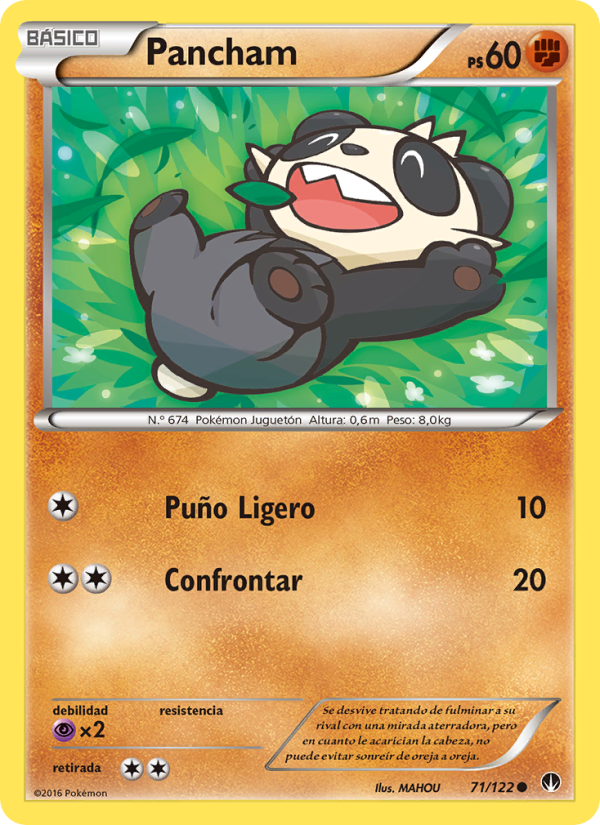 Pancham 71 — BREAKpoint (Spanish Pokémon TCG card)