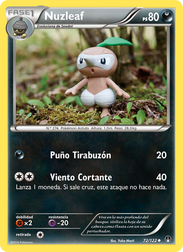 Nuzleaf 72 — BREAKpoint (Spanish Pokémon TCG card)