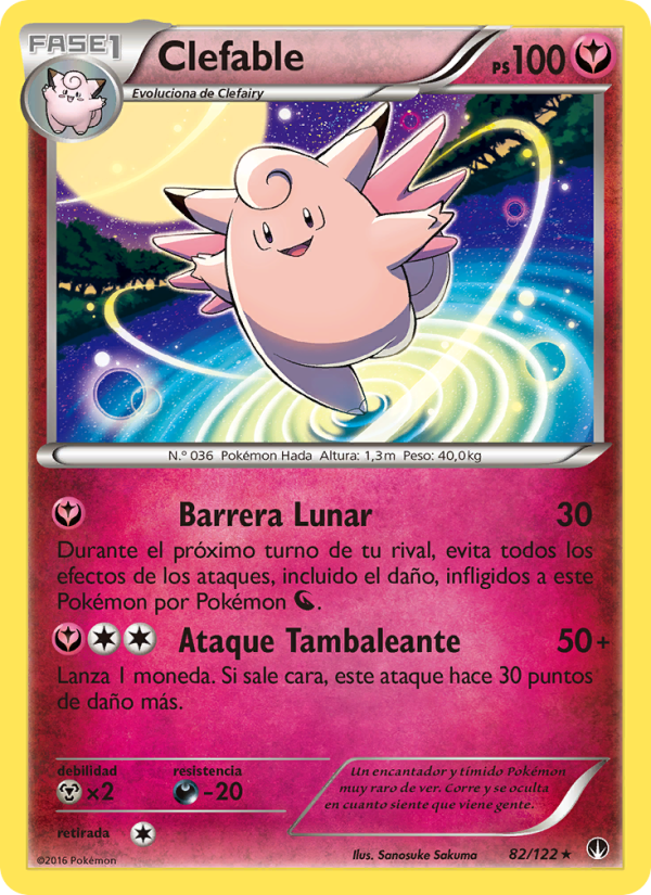 Clefable 82 — BREAKpoint (Spanish Pokémon TCG card)