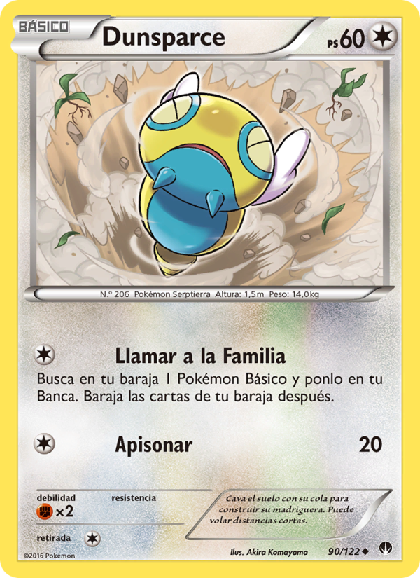 Dunsparce 90 — BREAKpoint (Spanish Pokémon TCG card)