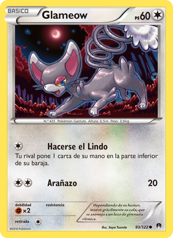 Glameow 93 — BREAKpoint (Spanish Pokémon TCG card)