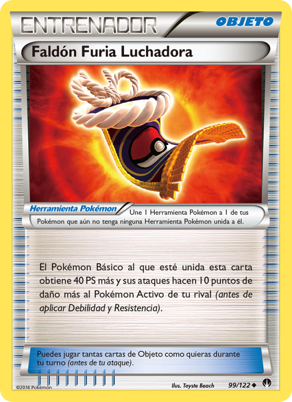Faldón Furia Luchadora 99 — BREAKpoint (Spanish Pokémon TCG card)
