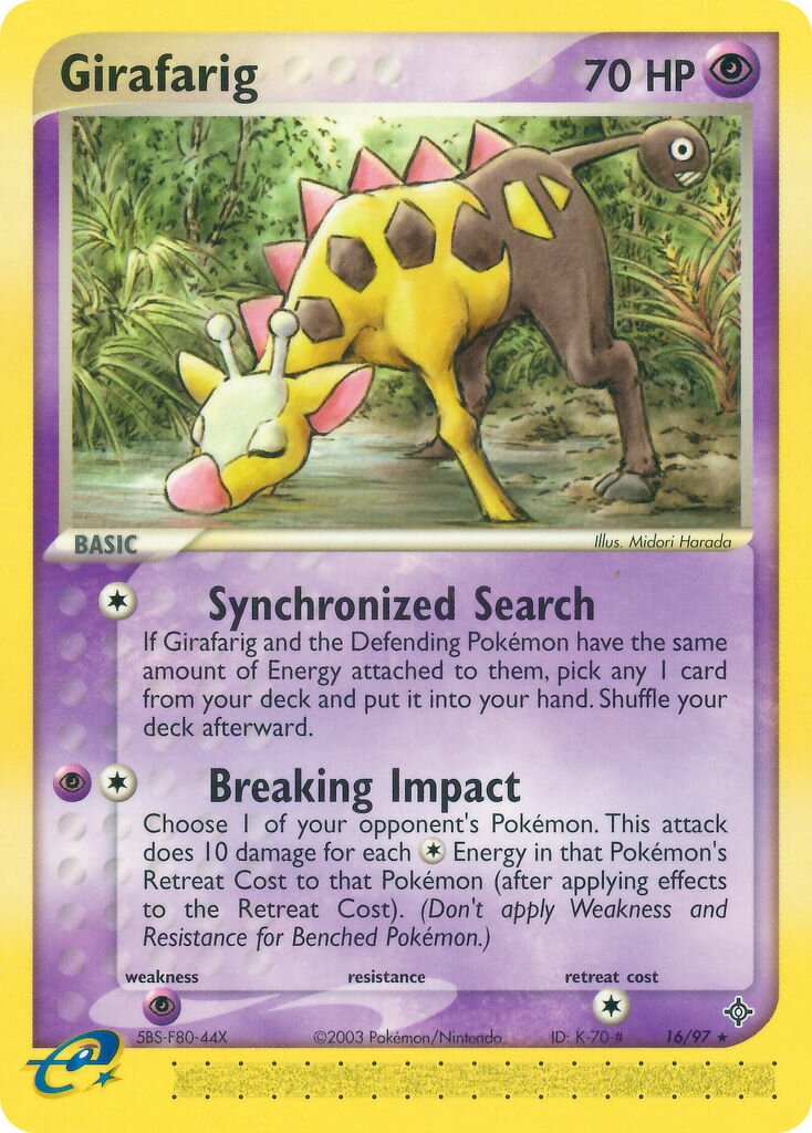 Girafarig 016 — EX Drago (Italian Pokémon TCG card)