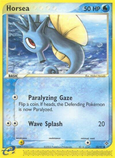 Horsea 058 — EX Drago (Italian Pokémon TCG card)