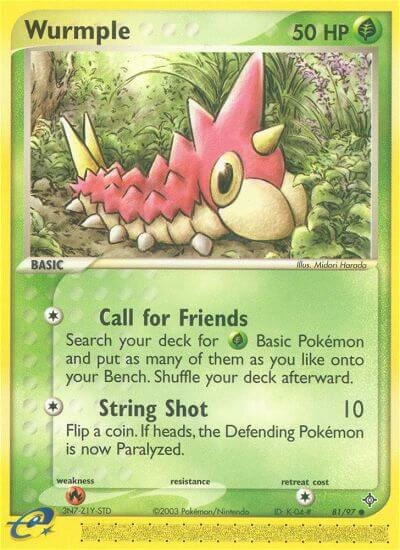 Wurmple 081 — EX Drago (Italian Pokémon TCG card)