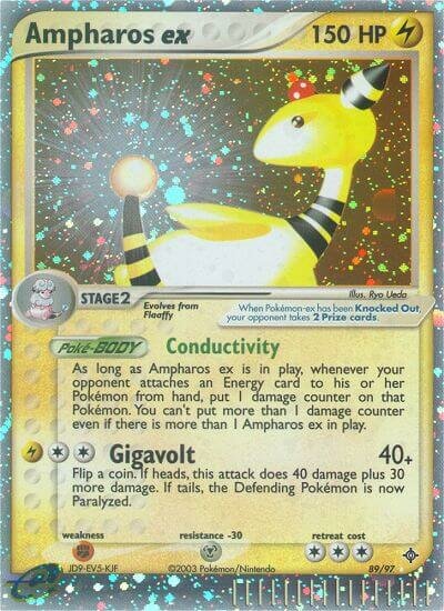 Ampharos ex 089 — EX Drago (Italian Pokémon TCG card)