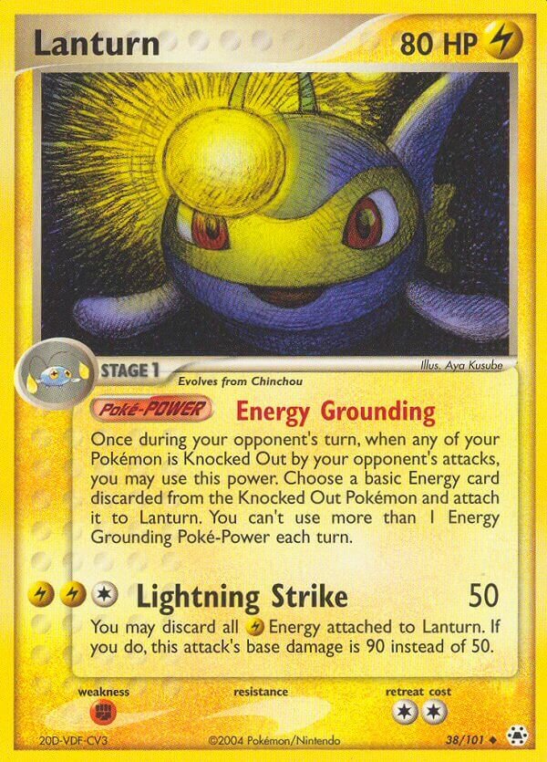 Lanturn 038 — EX Leggende Nascoste (Italian Pokémon TCG card)