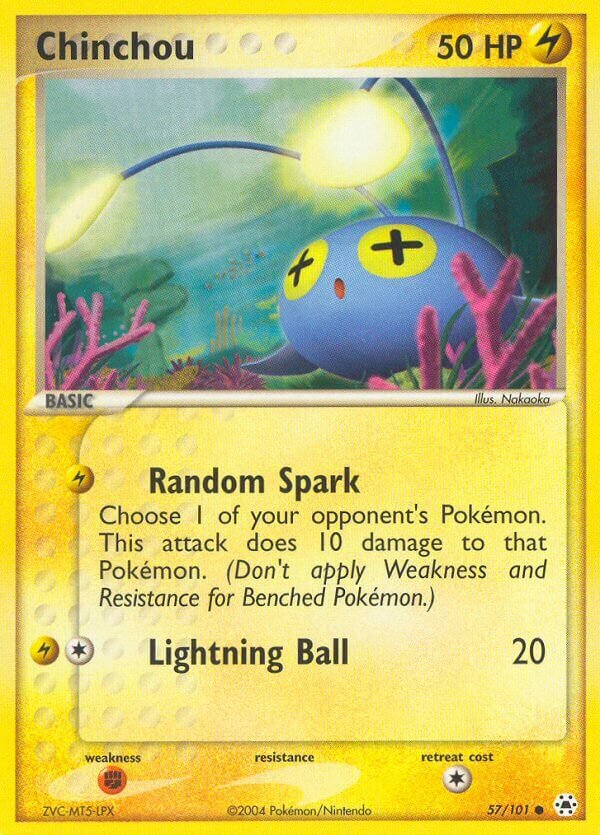 Chinchou 057 — EX Leggende Nascoste (Italian Pokémon TCG card)