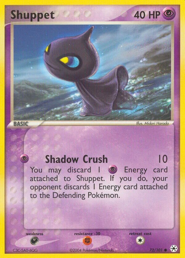 Shuppet 072 — EX Leggende Nascoste (Italian Pokémon TCG card)