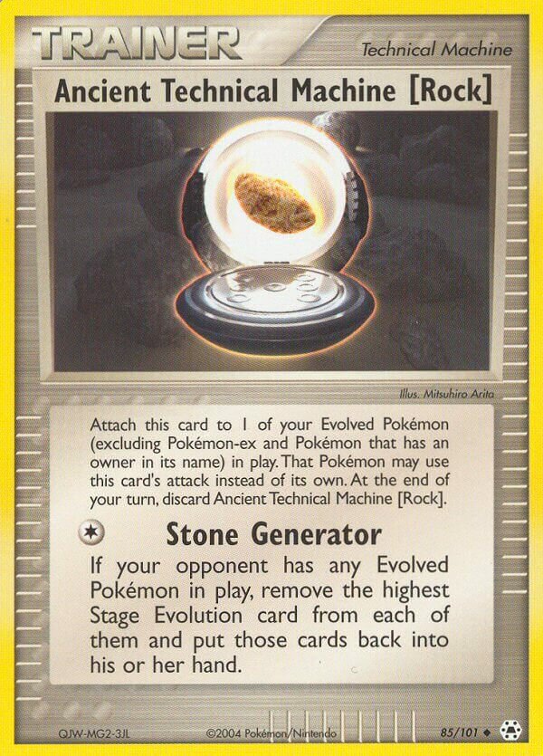 Ancient Technical Machine [Rock] 085 — EX Leggende Nascoste (Italian Pokémon TCG card)