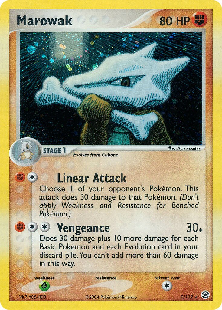 Marowak 007 — EX RossoFuoco e VerdeFoglia (Italian Pokémon TCG card)