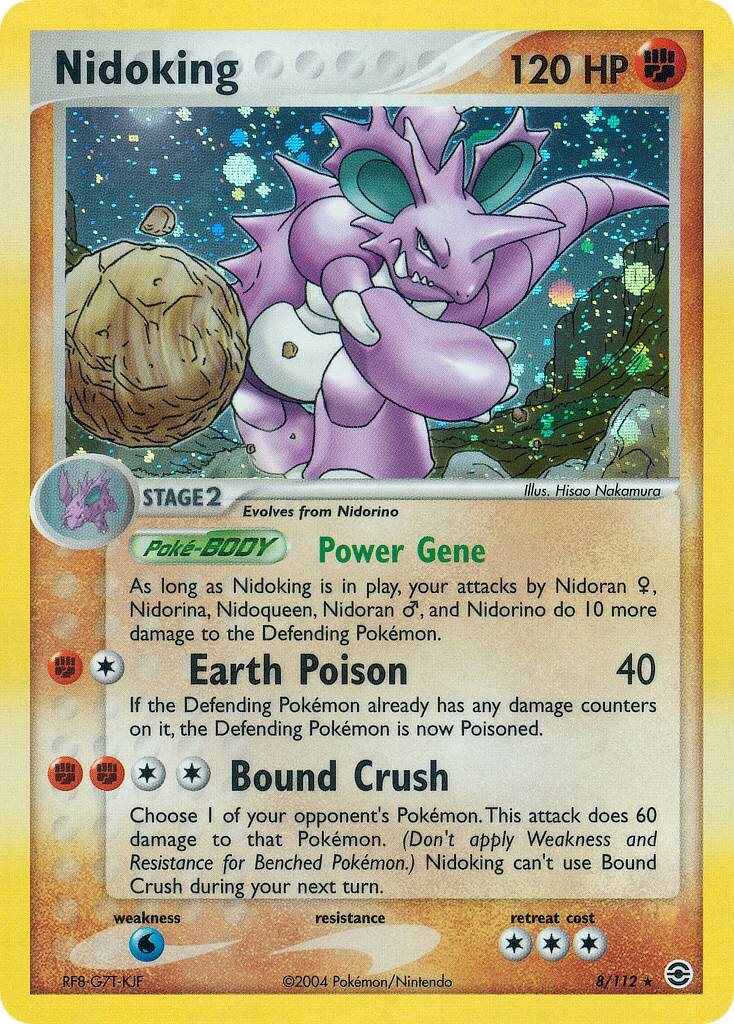 Nidoking 008 — EX RossoFuoco e VerdeFoglia (Italian Pokémon TCG card)