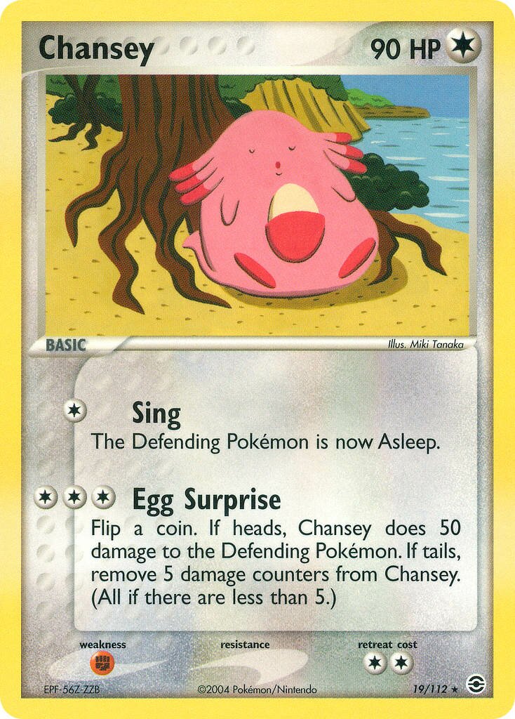 Chansey 019 — EX RossoFuoco e VerdeFoglia (Italian Pokémon TCG card)